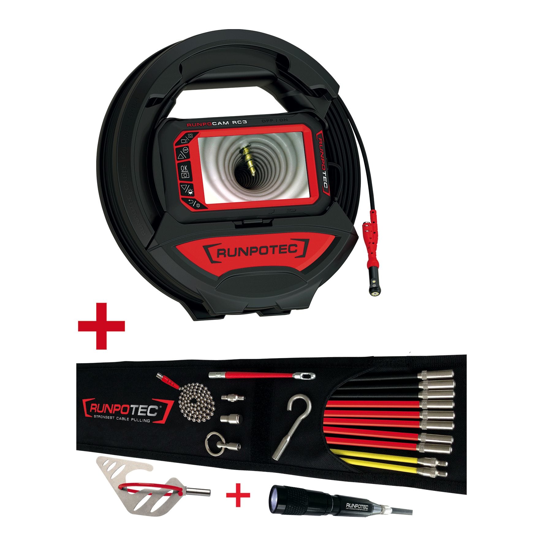 RUNPOTEC RUN11149 RC3 Kamera - 15m + RUNPOSTICKS Comfort