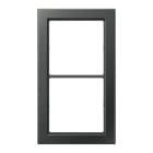 EURO UNITECH ELEKT - UEKFDAL2982AN PLACCA 2 MODULI FD 990, ANTRACITE