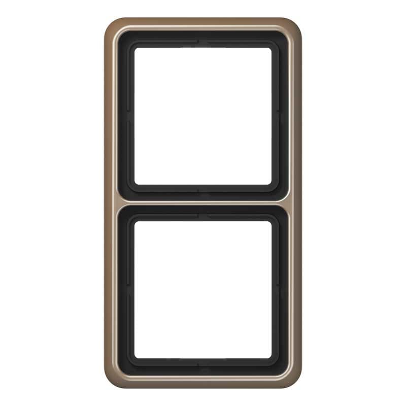 EURO UNITECH ELEKT UEKCD582GB PLACCA 2 MODULI, BRONZO DORATO