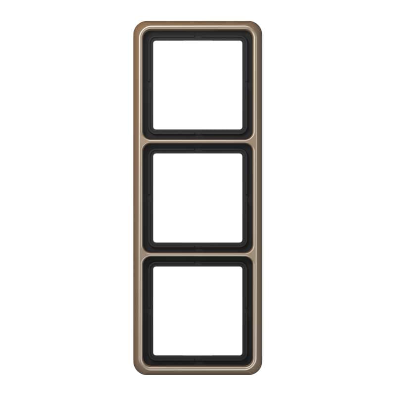 EURO UNITECH ELEKT - UEKCD583GB PLACCA 3 MODULI, BRONZO DORATO