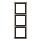 EURO UNITECH ELEKT - UEKCD583GB PLACCA 3 MODULI, BRONZO DORATO