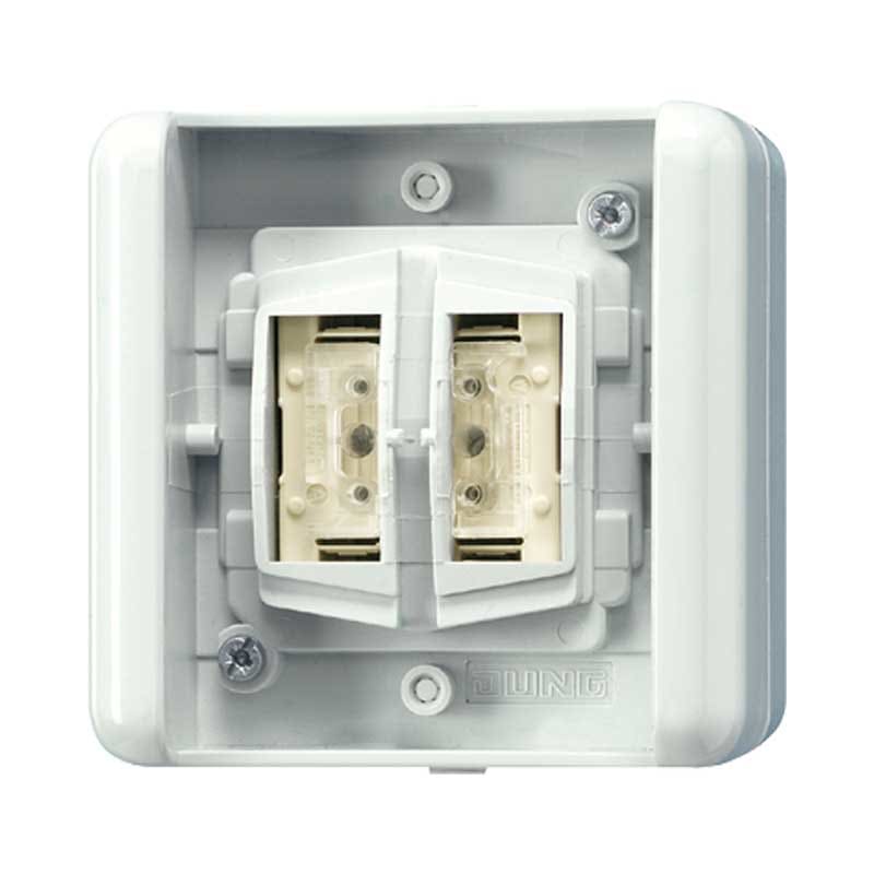 EURO UNITECH ELEKT - UEK8472.01LEDW PULSANTE DOPPIO BA-SENZA POSIZIONE