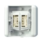 EURO UNITECH ELEKT UEK8472.01LEDW PULSANTE DOPPIO BA-SENZA POSIZIONE