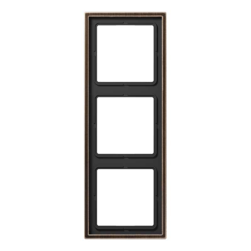 EURO UNITECH ELEKT - UEKME2983AT PLACCA 3 MODULI, OTTONE ANTICATO