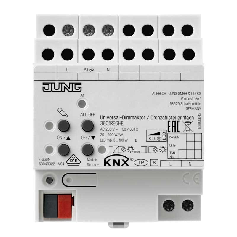 EURO UNITECH ELEKT UEK3901REGHE ATTUATORE DIMMER UNIVERSALE KNX,