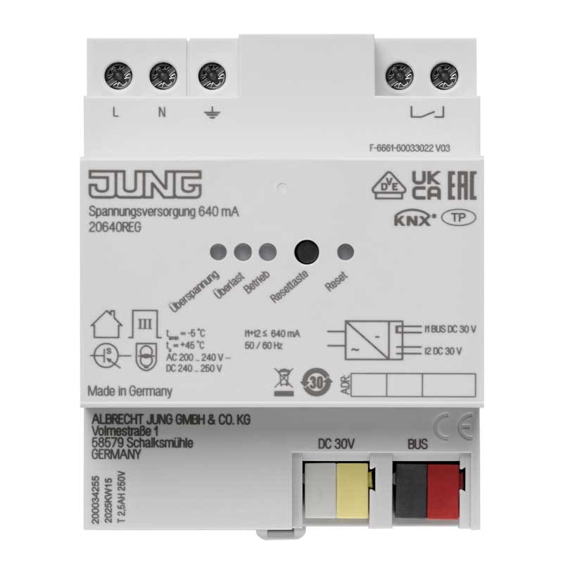 EURO UNITECH ELEKT UEK20640REG ALIMENTATORE KNX, 640 MA