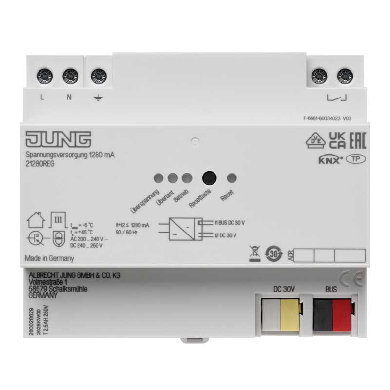 EURO UNITECH ELEKT UEK21280REG ALIMENTATORE KNX, 1280 MA
