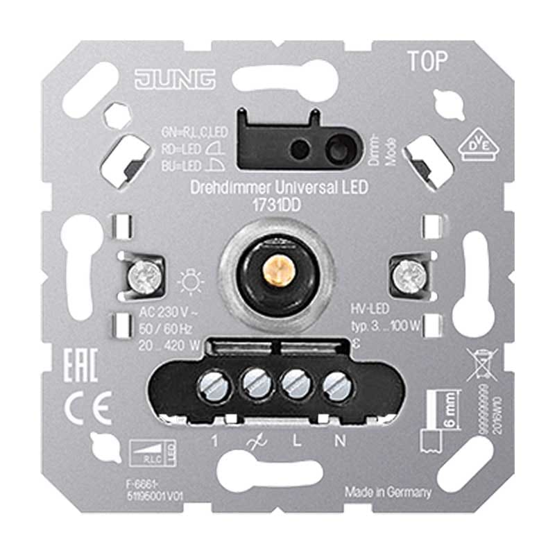 EURO UNITECH ELEKT UEK1731DD DIMMER ROTATIVO UNIVERSALE PER LED