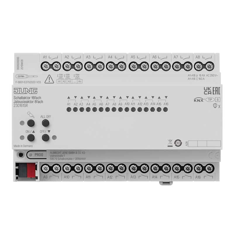 EURO UNITECH ELEKT - UEK230161SR KNX Schaltaktor 16fach KNX Jalousieaktor