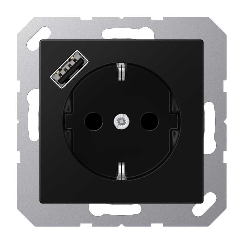 EURO UNITECH ELEKT UEKA1520-18ASWM PRESA SCHUKOR, 1 CONN.CARICAB. USB A