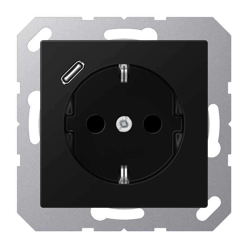 EURO UNITECH ELEKT UEKA1520-18CSWM PRESA SCHUKOR, 1 CONN.CARICAB. USB C