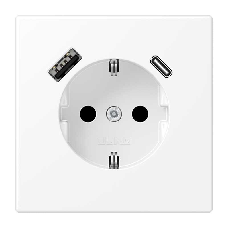 EURO UNITECH ELEKT UEKLS1520-15CAWWM PRESA SCHUKOR, 2 CONN.CARICAB. USB AC