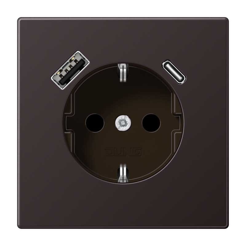 EURO UNITECH ELEKT UEKAL1520-15CAD PRESA SCHUKOR, 2 CONN.CARICAB. USB AC
