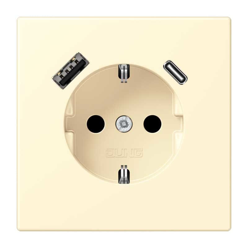 EURO UNITECH ELEKT UEKLC1520-15CA201 PRESA SCHUKOR, 2 CONN.CARICAB. USB AC
