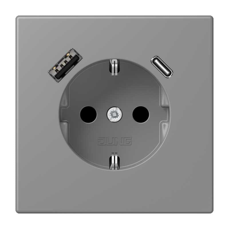 EURO UNITECH ELEKT UEKLC1520-15CA203 PRESA SCHUKOR, 2 CONN.CARICAB. USB AC