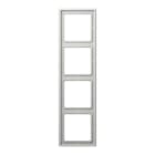 EURO UNITECH ELEKT UEKLS984LG PLACCA 4 MODULI, GRIGIO CHIARO
