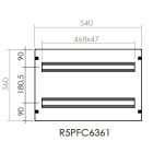 DKC-RAMBLOCK RMBR5PFC6361 PORTA DISTRIBUZIONE 600X360 DIN 52 MODUL