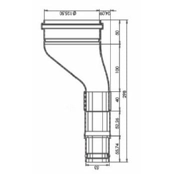 DKC-RAMKLIMA KLMRAKLMCAT01 CONDOTTO ARIA PE/HD FLANGIA 298MM