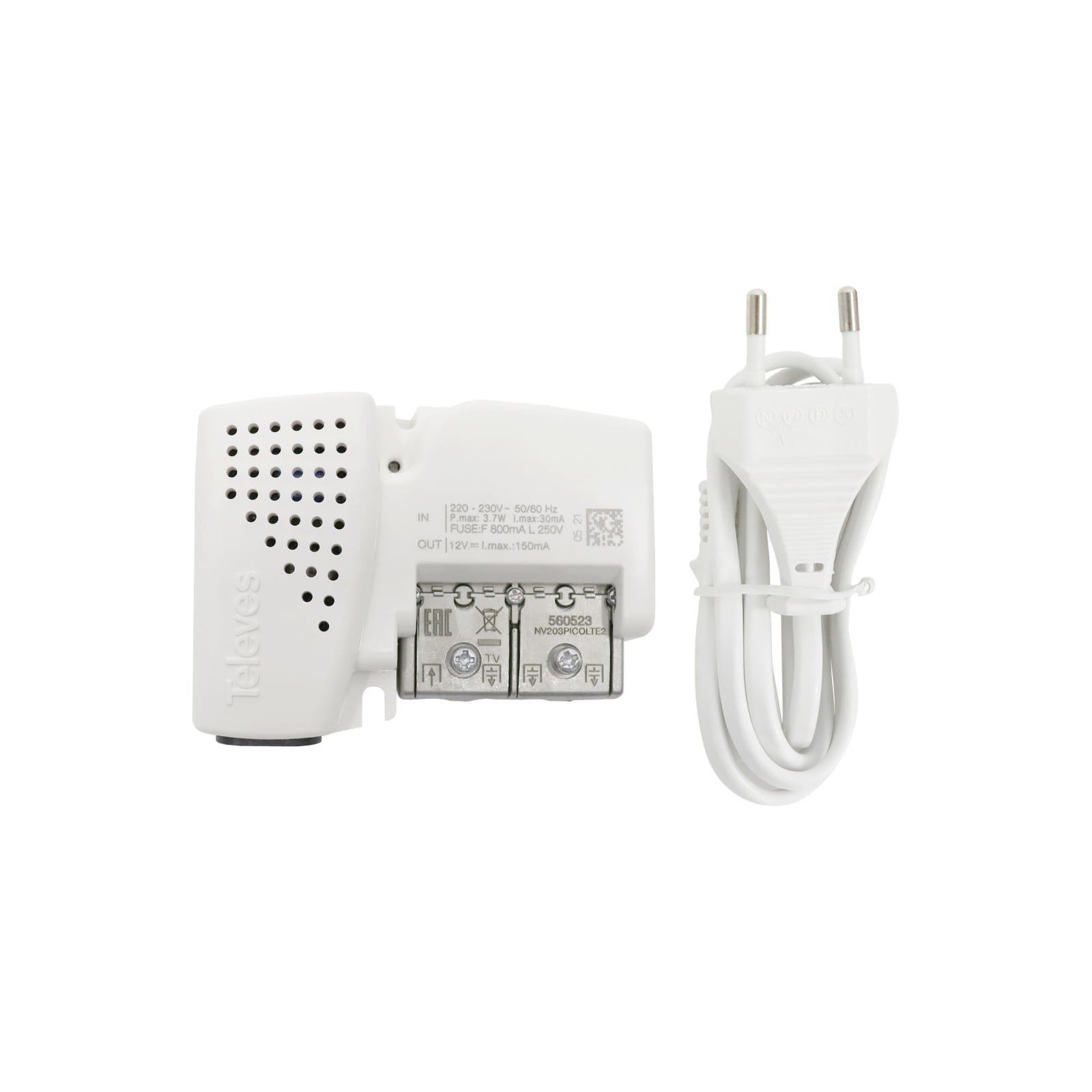 TELEVES ITALIA SRL TVV560523 AMP.INT.2U+TV 47..694MHZ G10/16 AUTOREG.