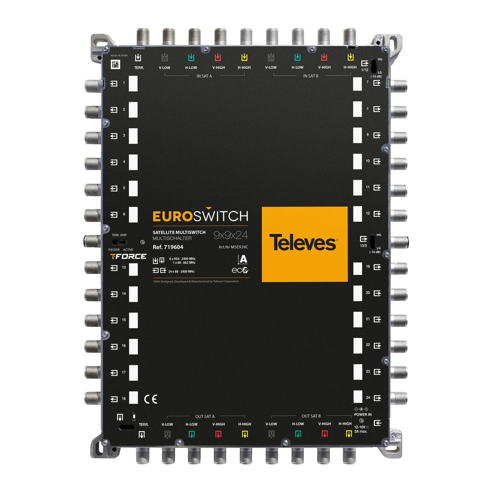 TELEVES ITALIA SRL TVV719604 EUROSWITCH 9X9X24 F TERMINALE/CASCATA