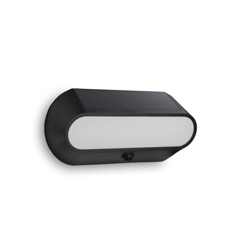 CENTURY ITALIA SRL - CUYAUONE-052540 APPLIQUE LED SOLAR AURA OVALE NERA