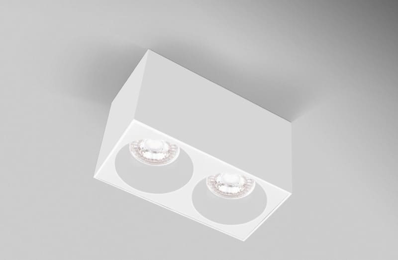 CENTURY ITALIA SRL CUYESQBB160-2GU10 PLAFONIERA LED ESSENZA QUBE BIANCA/BIAN