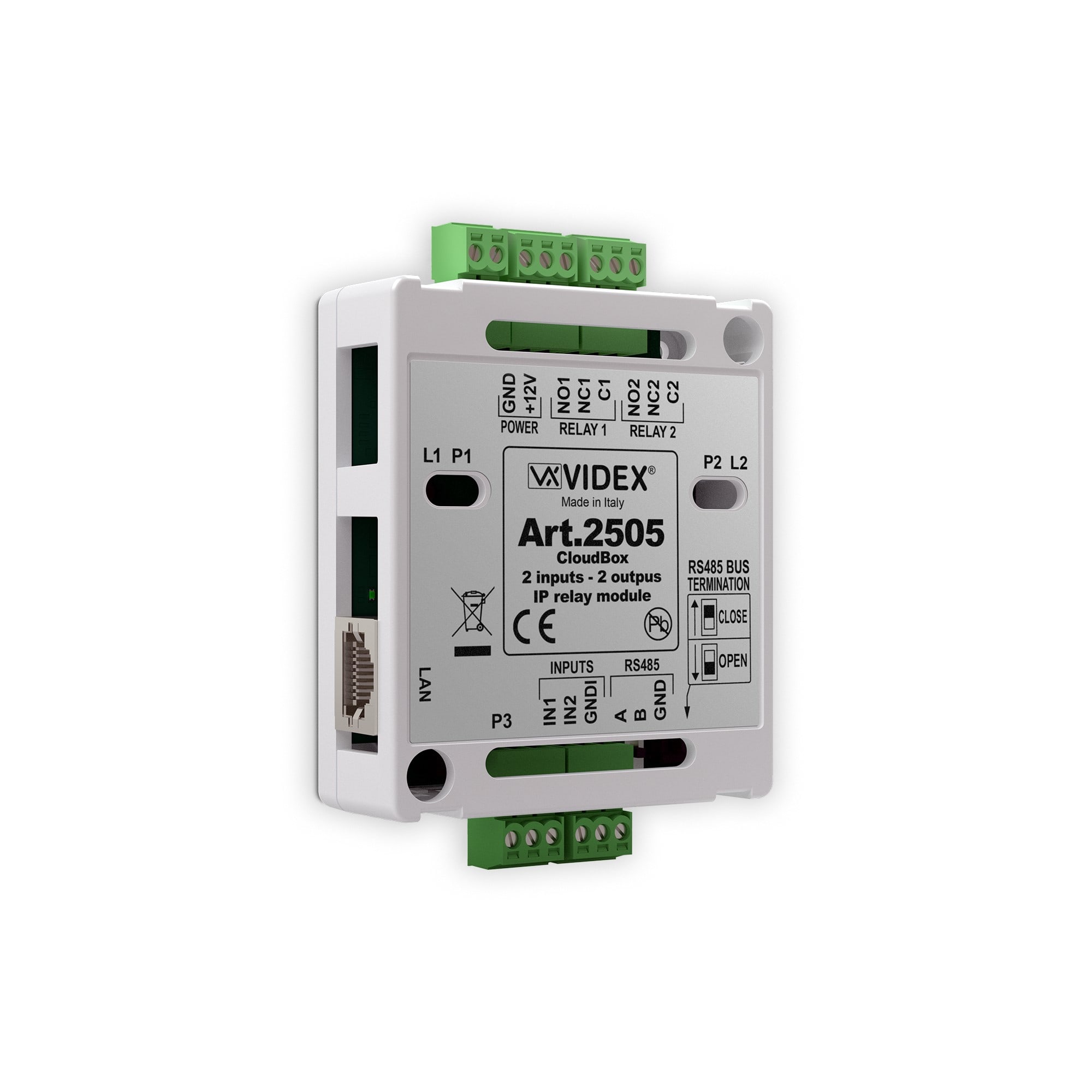 VIDEX ELECTRONICS VDX2505 MODULO REL. 2IN/2OUT PER SISTEMA IPURE