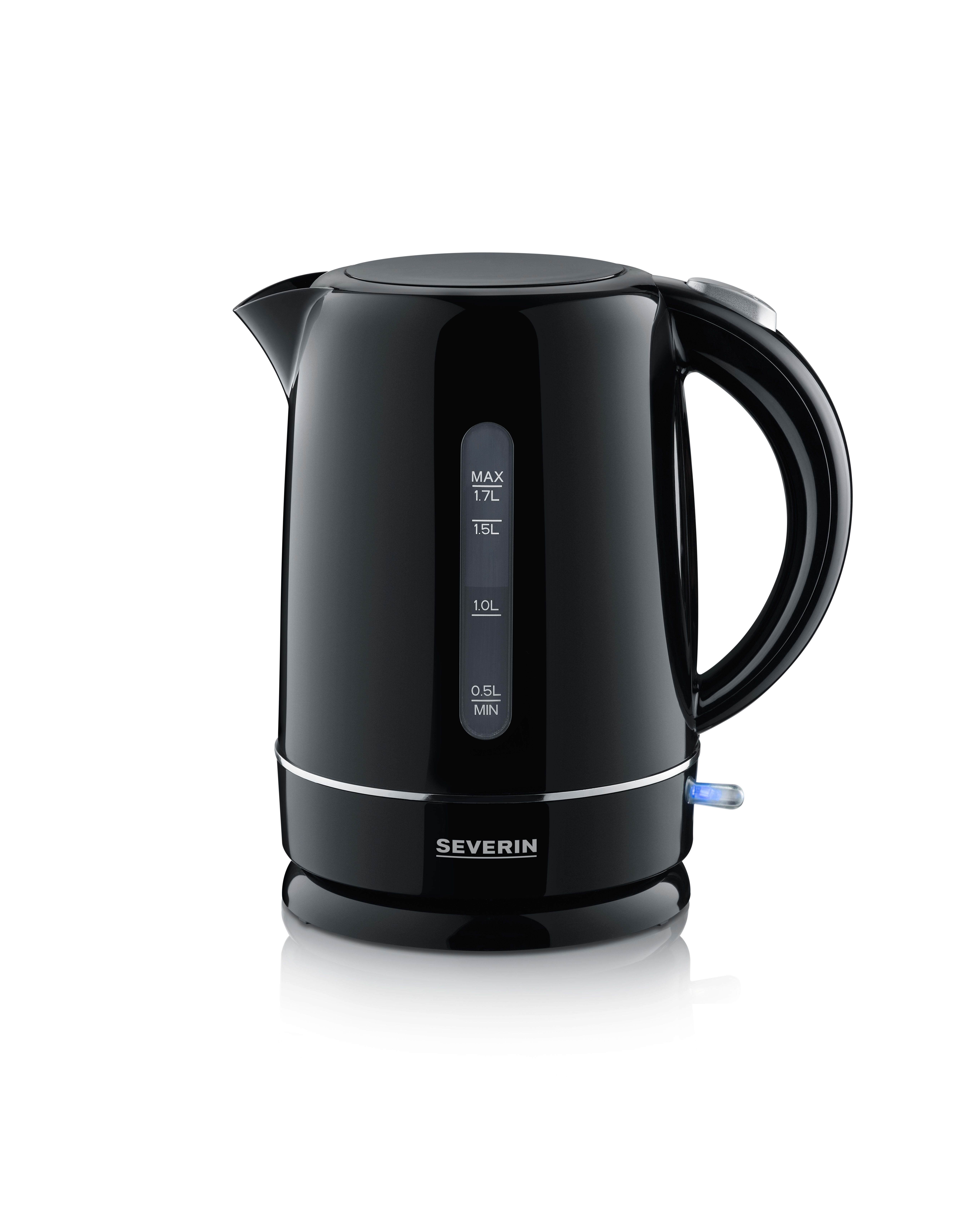 Severin SEV432200 Wasserkocher 2200W 1.7L kabellos schwarz
