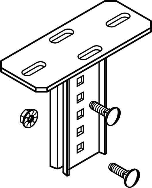 DIETZEL - DIE034118 Kopfplatte z.Deckenbefestigung,80x165x20