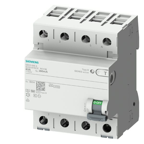 Siemens Hausgerate SIZ5SV36444 MS! FI-Schutzschalter 4-polig Typ B