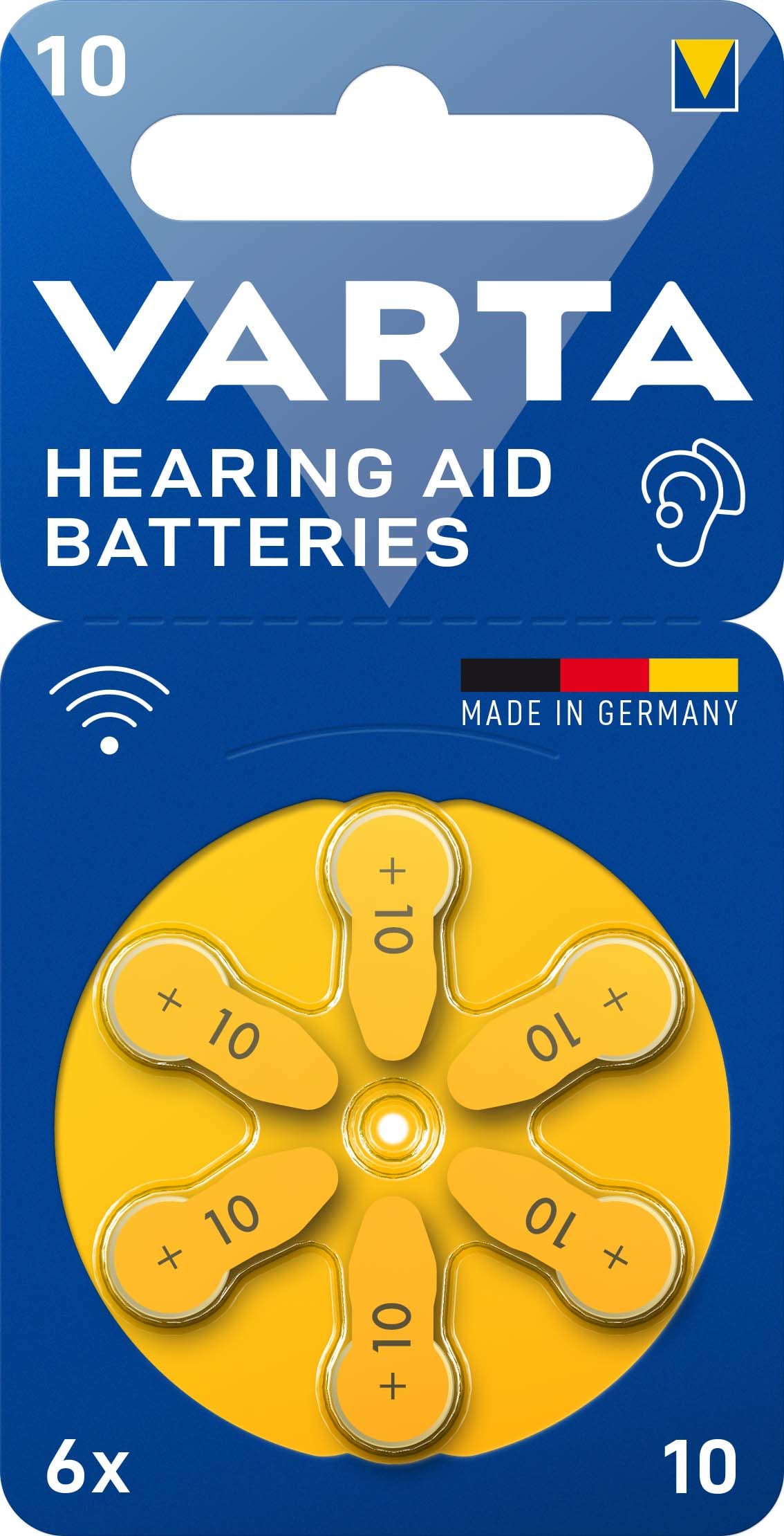VARTA CONSUMER BATT VAT24610101416 HEARING AID BATTERY 10 BLI 6