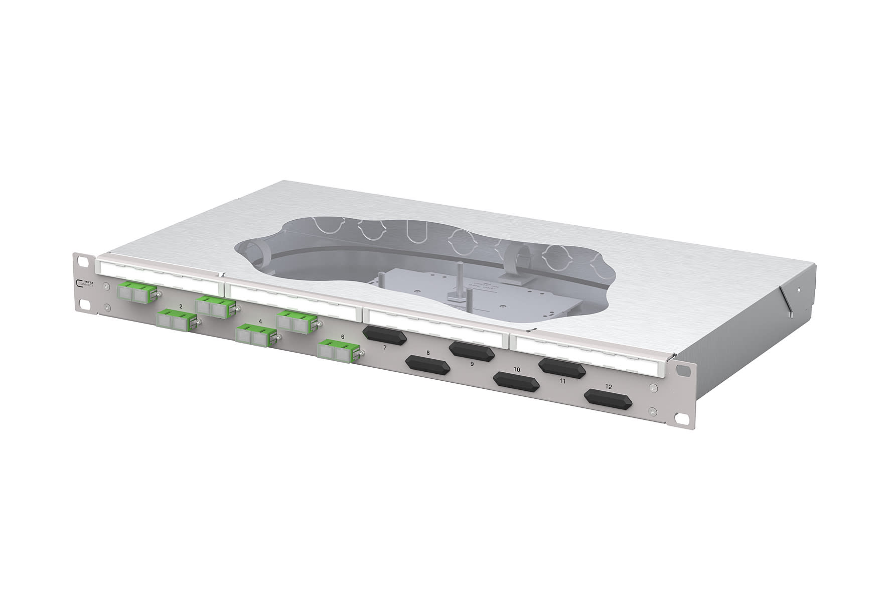 Metz - MEZ150459F206-F OpDAT fix2 Patchfeld splice 6xSC-D APC O