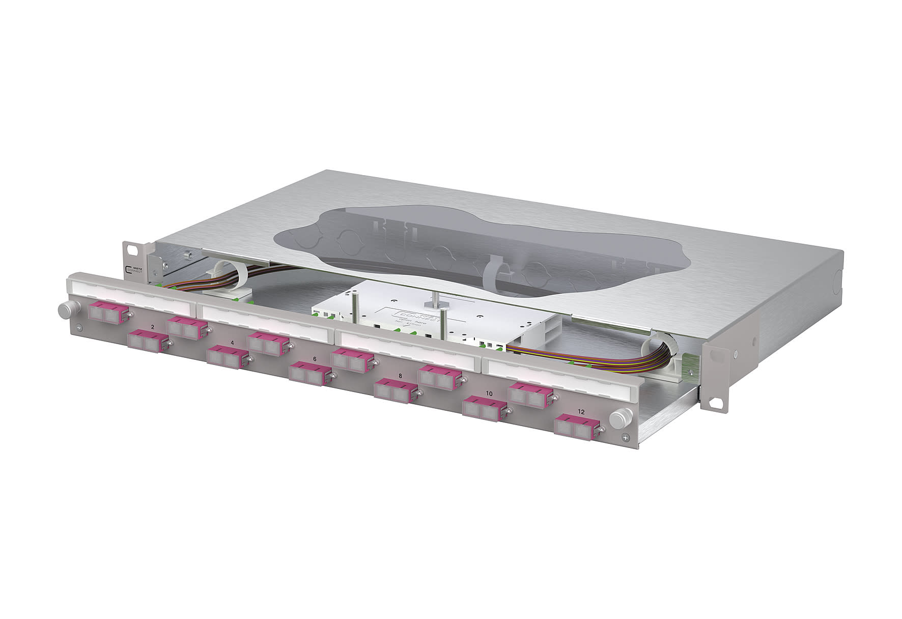 Metz - MEZ150467BB12-F OpDAT slide2 Patchfeld splice 12xSC-D OM