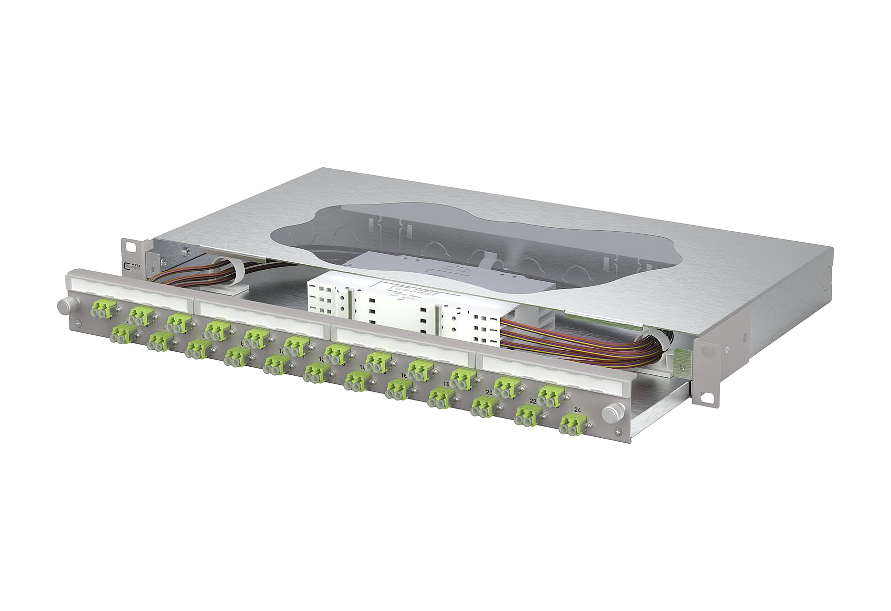 Metz - MEZ1504687M24-E OpDAT slide2 Patchfeld splice 24xLC-D OM