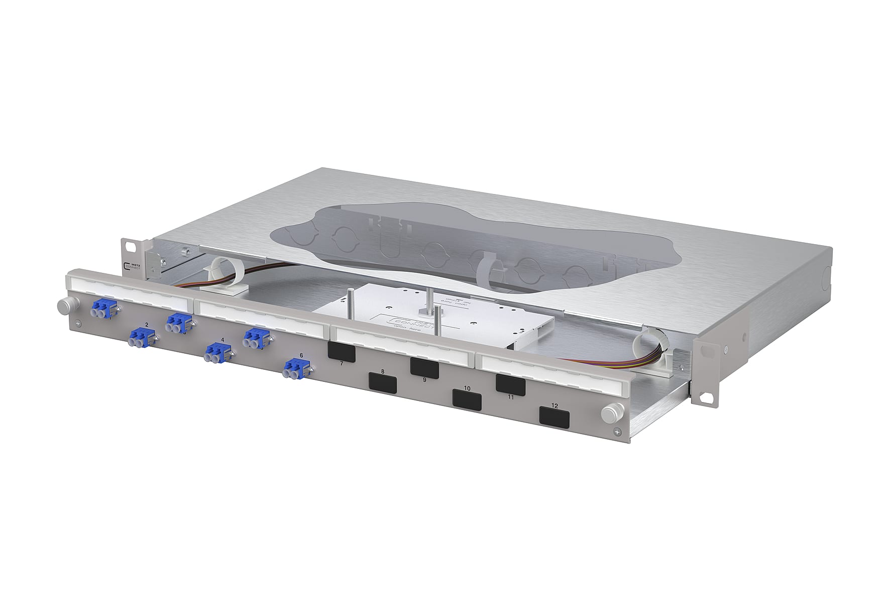 Metz MEZ1504697406-F OpDAT slide2 Patchfeld splice 6xLC-D OS2