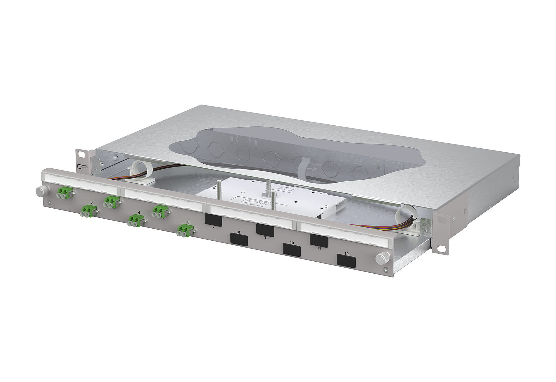 Metz - MEZ1504697606-F OpDAT slide2 Patchfeld splice 6xLC-D APC