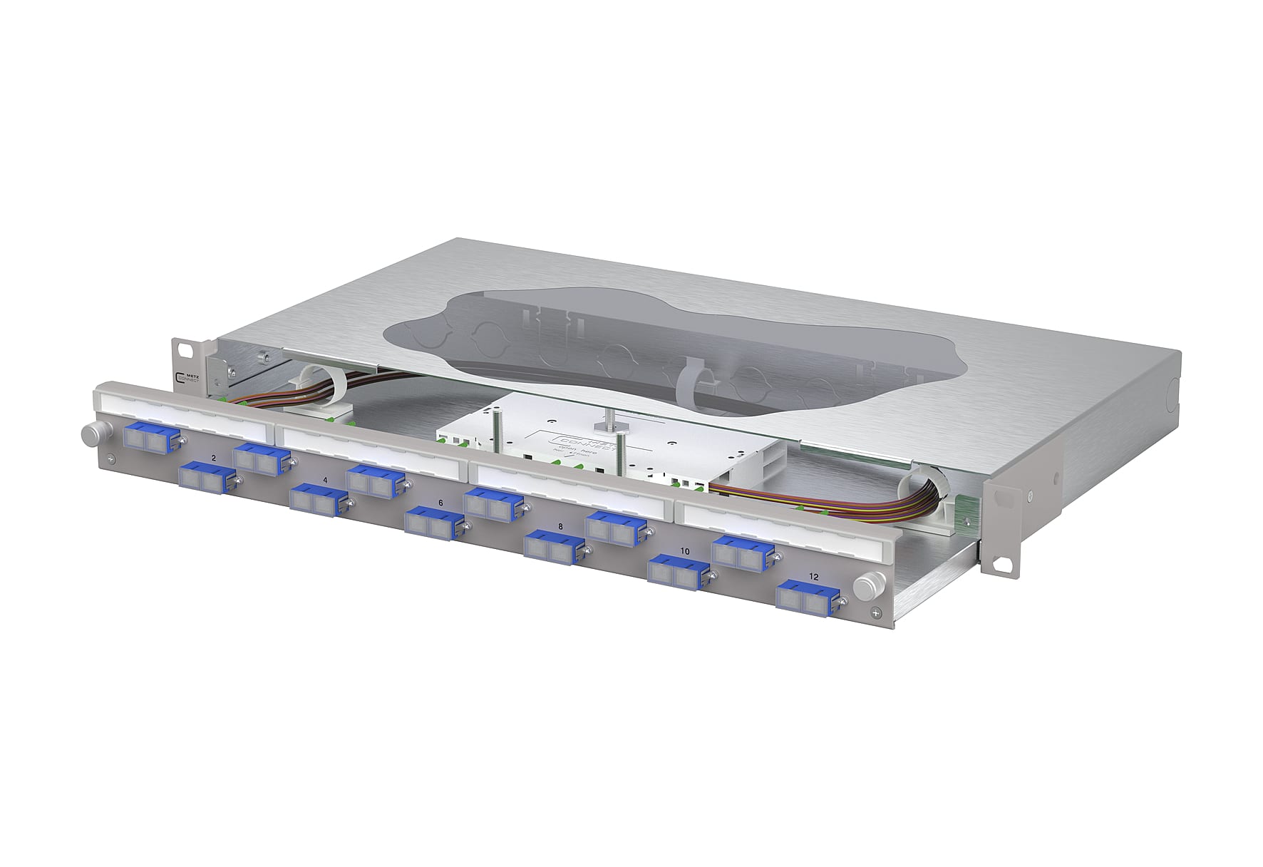 Metz - MEZ150469E212-F OpDAT slide2 Patchfeld splice 12xSC-D OS