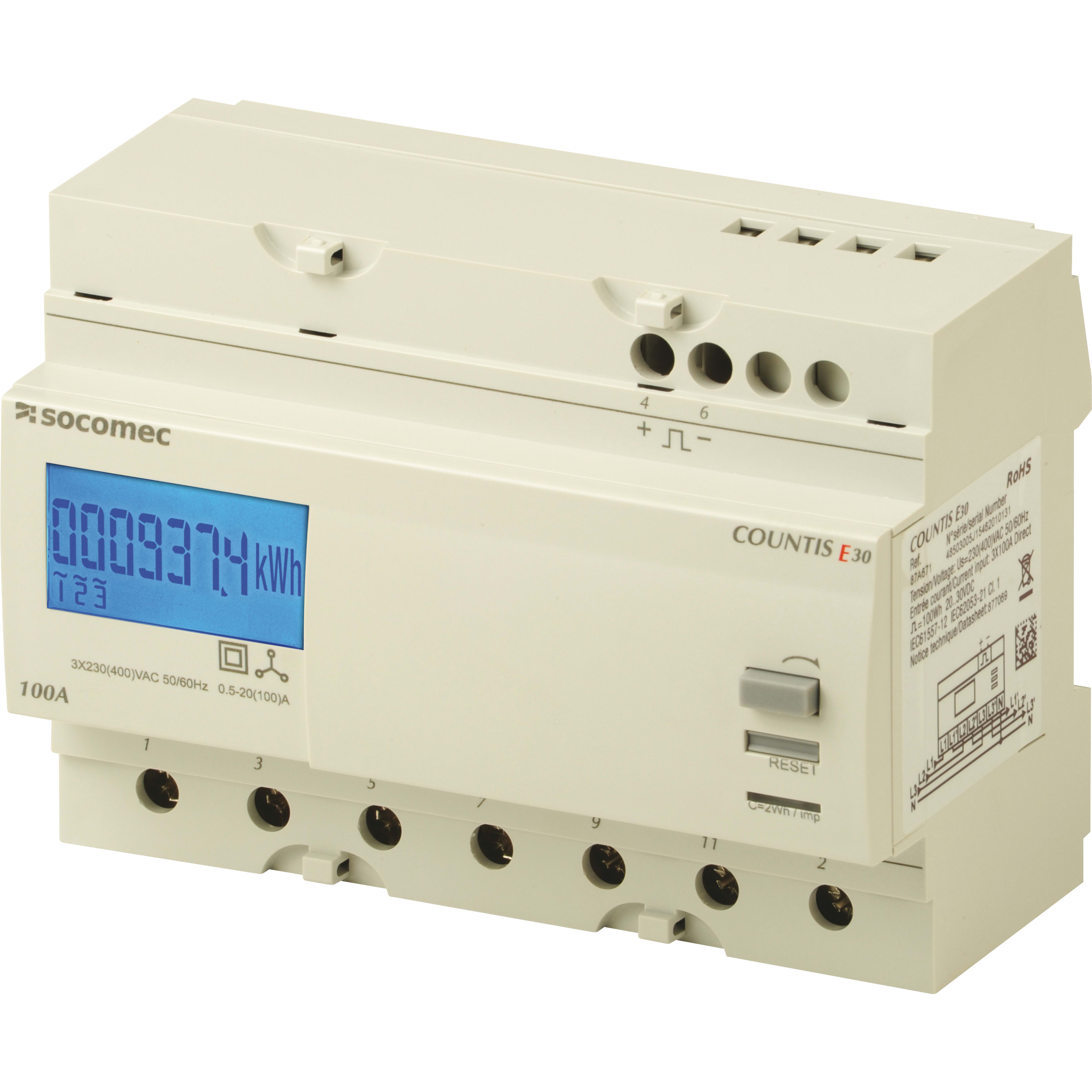 SOCOMEC SOC48503005 COUNTIS E30 TRIFASE 100A 400VAC - IN ESA