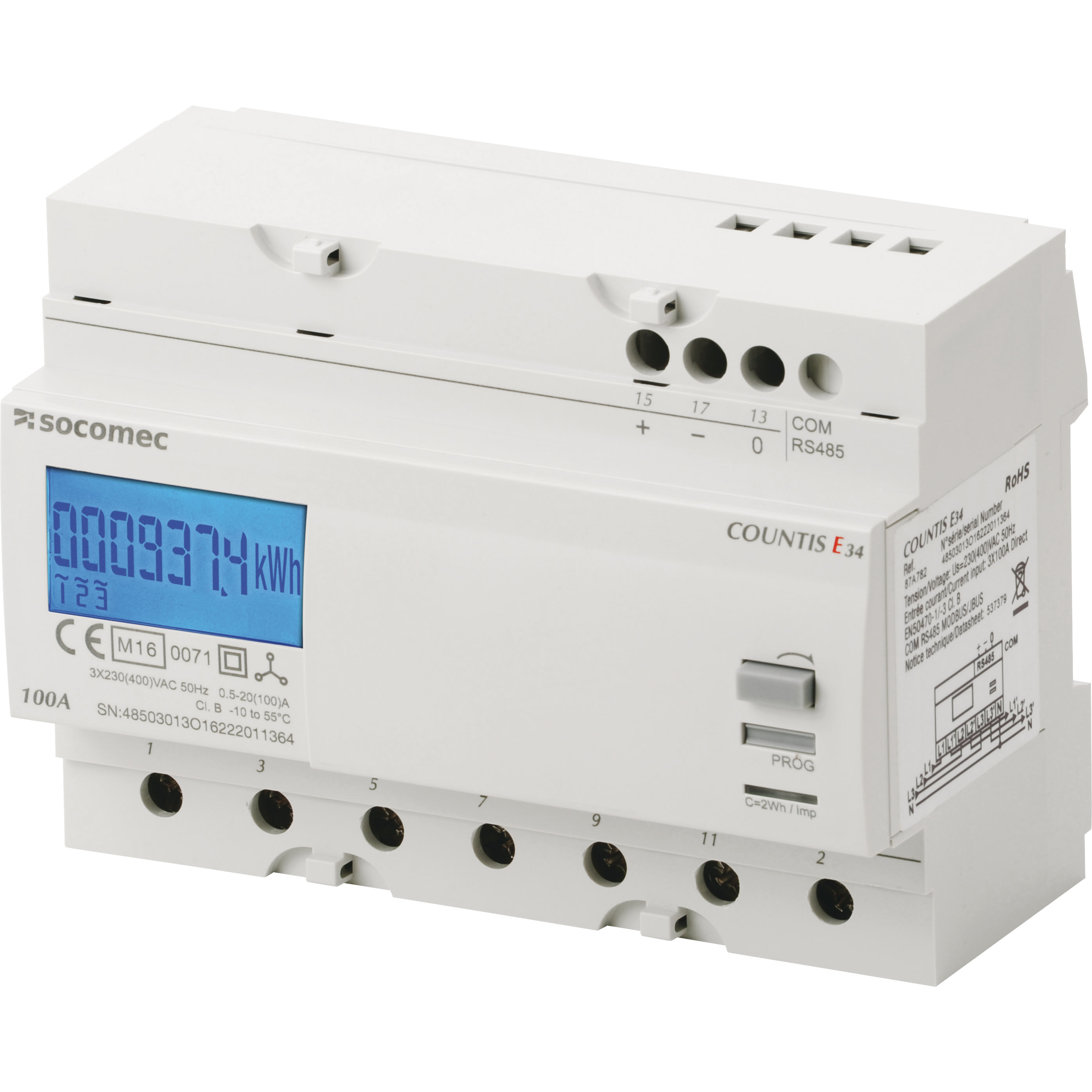 SOCOMEC - SOC48503013 COUNTIS E34 TRIFASE 100A 400VAC CON COMU