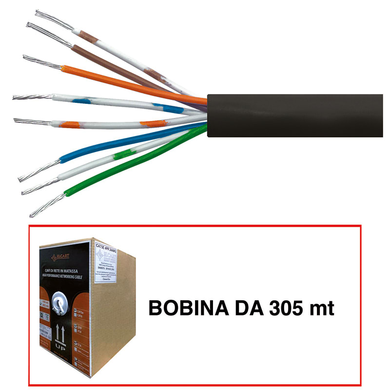 ELCART DISTRIBUTION ERT404080000 CAVO CAT6 UTP RIGIDI 305M ESTERN