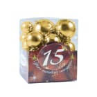 GIOCOPLAST NATALE SP - GCP41009413 15 SFERE D.ASS. ORO IN SCATOLA ACETATA