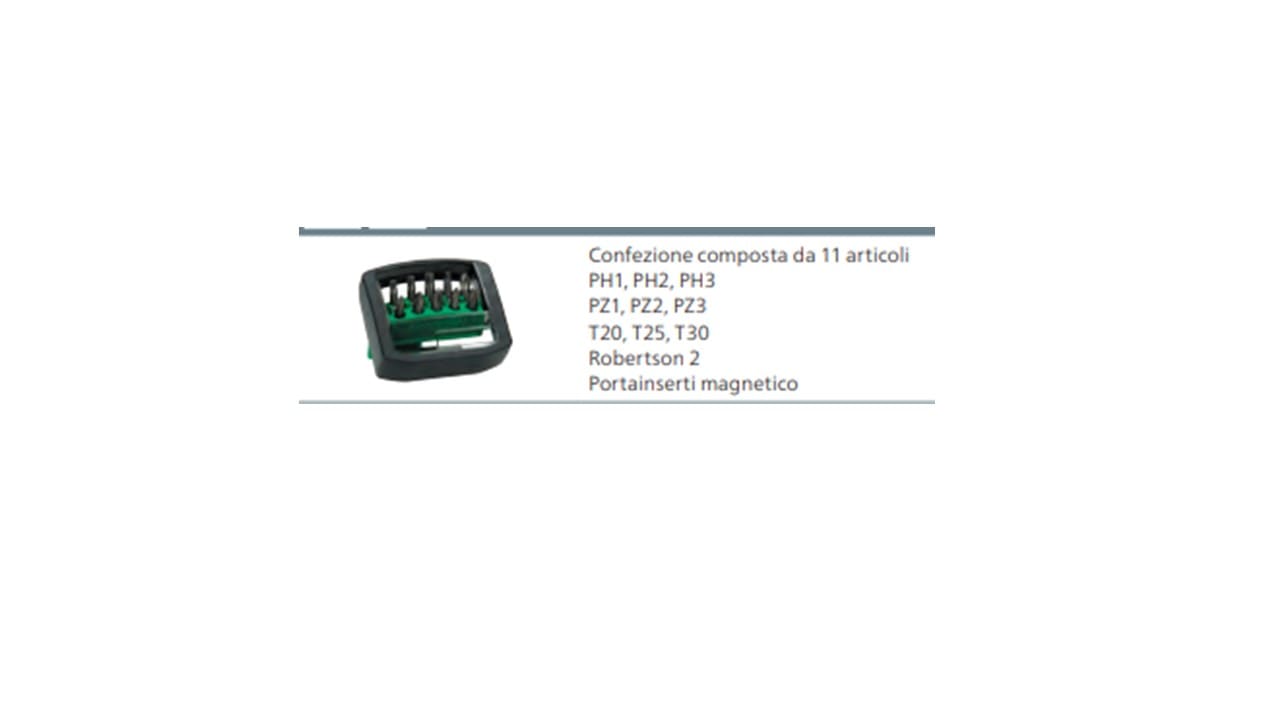 HIKOKI POWER TOOLS HIA4100311 KIT INSERTI 11 ARTICOLI L25MM