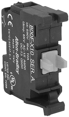 ROCKWELL AUTOMATION RCK800F-X01B 22MM CONTACT BLOCK 800F PB, PACK QTY.10