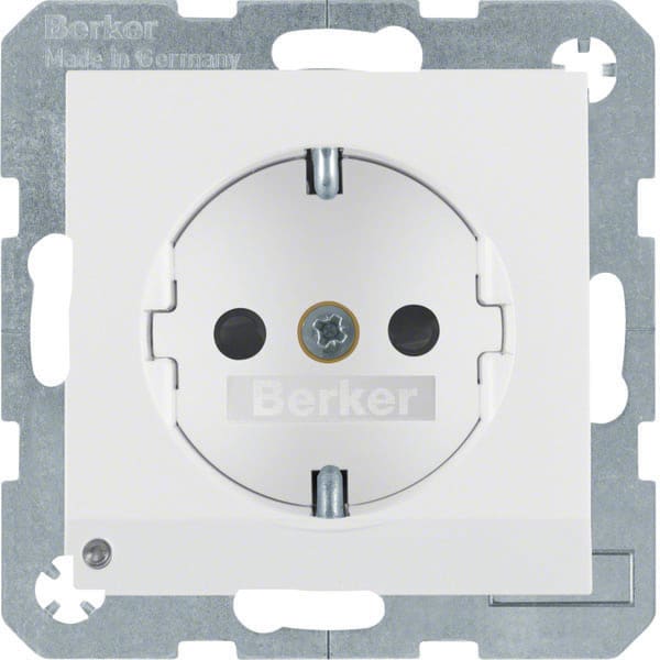 BERKER - BRK41091909 P.SCHUKO + LED S1/B3/B7 BIA.POL.OP.