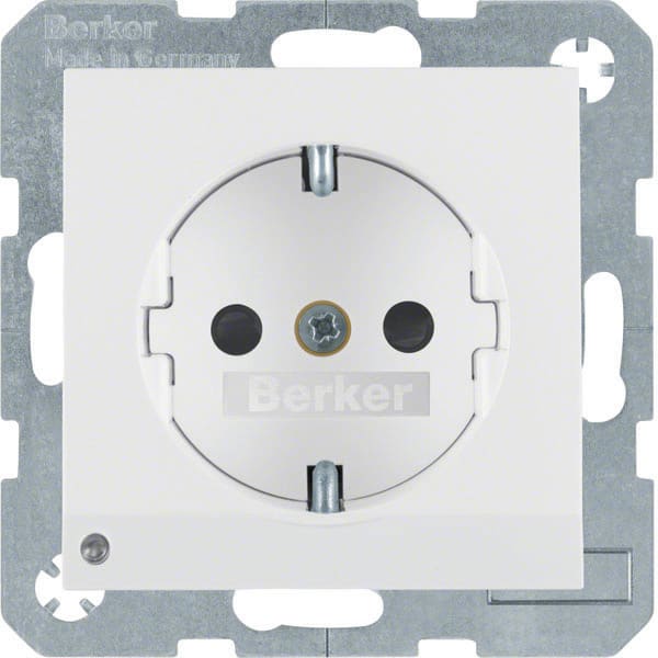 BERKER - BRK41098989 P.SCHUKO + LED S1/B3/B7 BIA.POL.LUCID