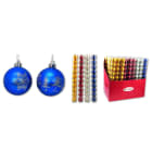 GIOCOPLAST NATALE SP GCP41010286 TUBO 10 SFERE, 2 DECORI, D.60, IN PALBOX