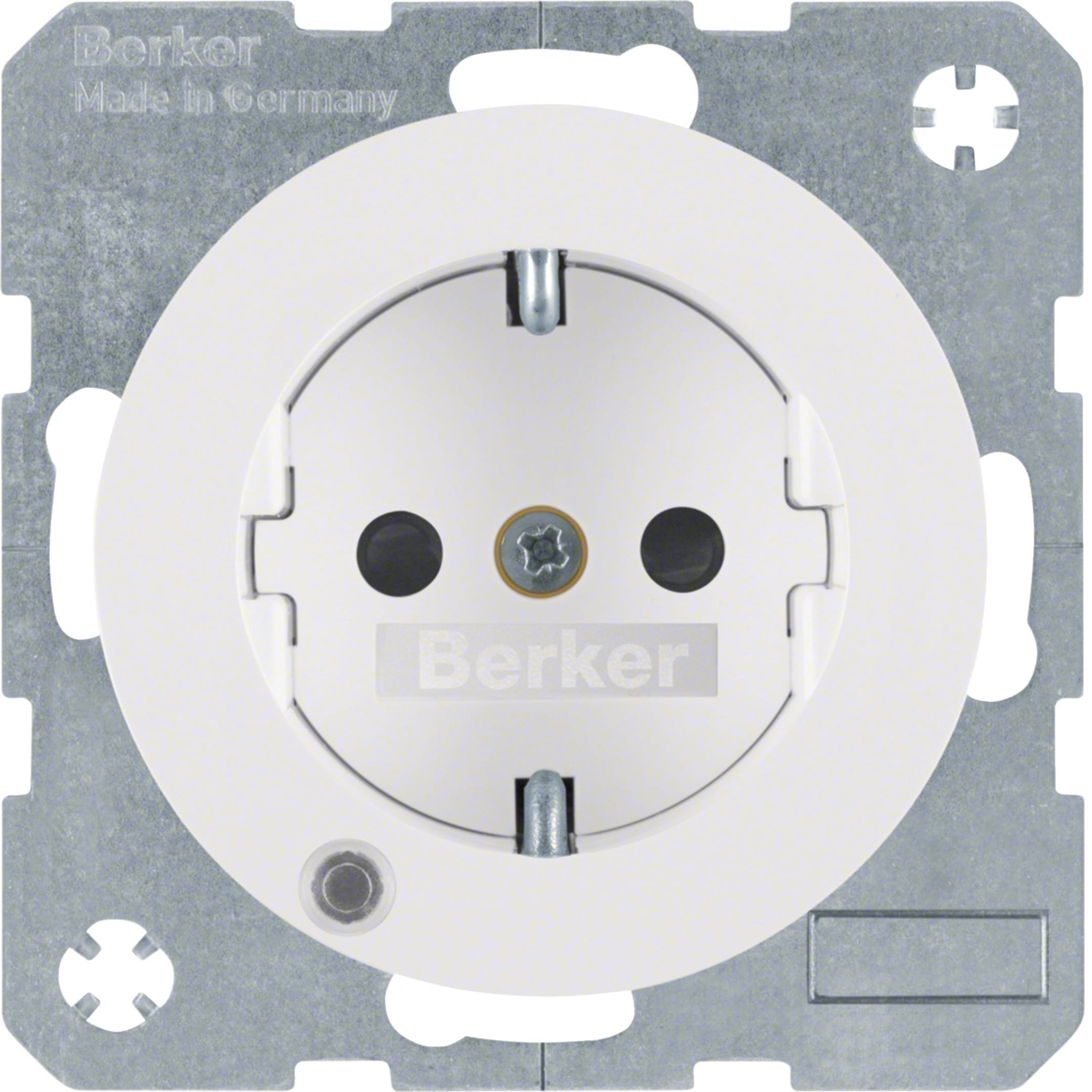 BERKER - BRK41102089 P.SCHUKO + LED CONTROLLO R1/R3 BIA.POL.
