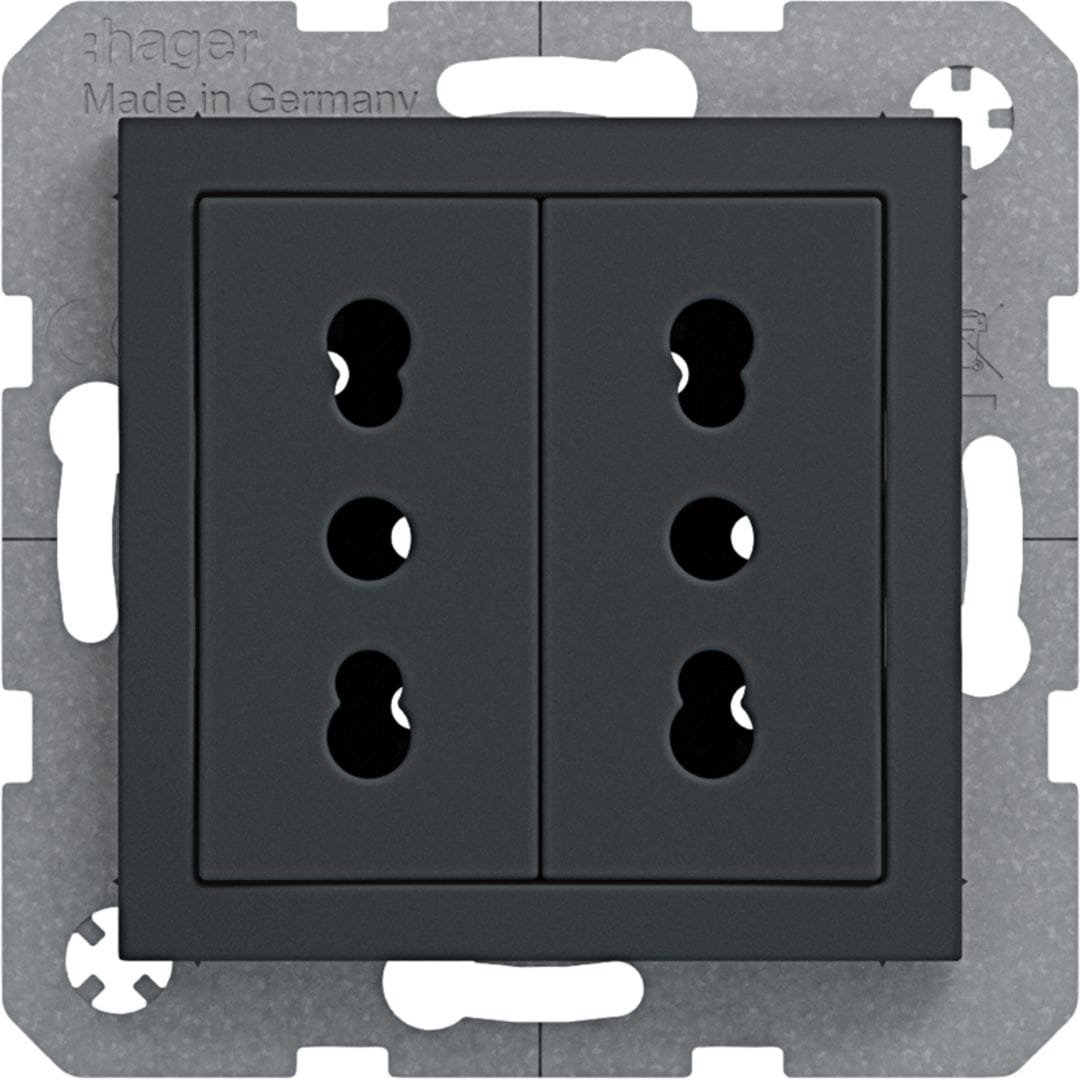 BERKER - BRK41391606 PRESE ITA + T 2P 10A/16A S1/B3/B7 ANTR.