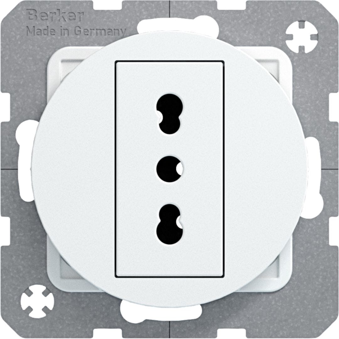 BERKER - BRK41392189 PRESA ITA + T 10 A/16 A R1/R3 BI