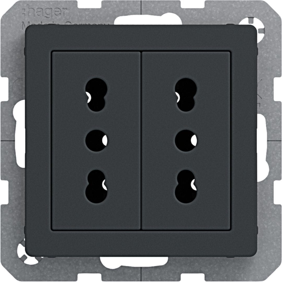 BERKER - BRK41396086 PRESE ITA + T 2P 10 A/16 A Q1/Q3 ANTR.